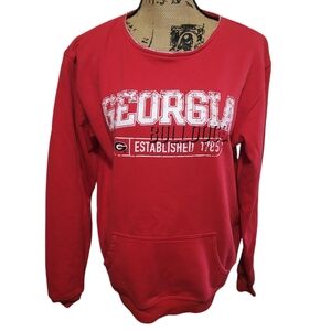 Knights Vntg Sweatshirt Large Red Georgia Bulldogs College Football Athleisure